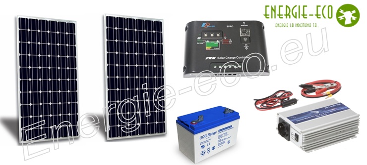 Kit Fotovoltaic 390W MPPT 220V Invertor 300W Samlex 12V