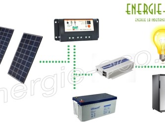 Sistem Fotovoltaic 200W PWM 230V cu Invertor Samlex 1000W 12V