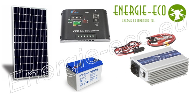  Kit fotovoltaic 315W PWM 230V cu invertor